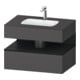 Duravit Meuble sous-vasque encastré Qatego 80x55x60 cm, E blanc/gris m, Kon-WTU, B-1