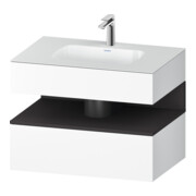 Duravit Meuble sous-vasque encastré Qatego 80x55x60 cm, gris m/blanc m, Kon-WTU, B