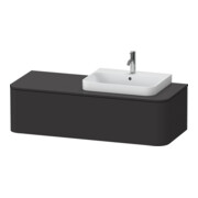 Duravit Meuble sous-vasque Happy D.2 Plus 130x55 cm, 1 tiroir, AWT, B droite, graphite mat