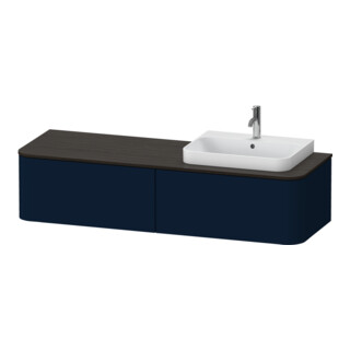 Duravit Meuble sous-vasque Happy D.2 Plus 160x55 cm, 2 tiroirs, pour AWT, bleu mat