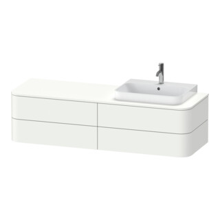 Duravit Meuble sous-vasque Happy D.2 Plus 160x55 cm, 4 tiroirs, blanc mat, droite