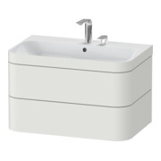 Duravit Meuble sous vasque Happy D.2 Plus 77,5x49 cm, 2 portes, noir mat, 2 tiroirs