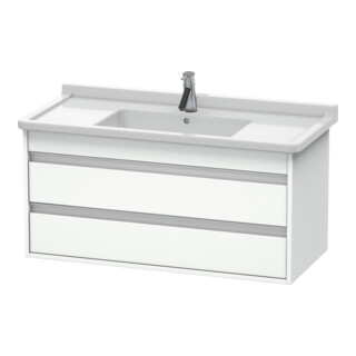 Duravit Meuble sous-vasque Ketho 100x45,5 cm, blanc mat, 2 tiroirs, suspendu