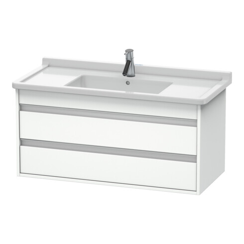 Duravit Meuble sous-vasque Ketho 100x45,5 cm, blanc mat, 2 tiroirs, suspendu