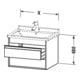 Duravit Meuble sous-vasque Ketho 100x45,5 cm, blanc mat, 2 tiroirs, suspendu