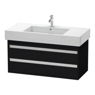 Duravit Meuble sous-vasque Ketho 100x45,5 cm, blanc œuf, 2 tiroirs, suspendu
