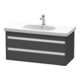 Duravit Meuble sous-vasque Ketho 100x45,5 cm, graphite mat, 2 tiroirs, suspendu-1
