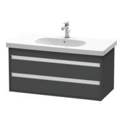 Duravit Meuble sous-vasque Ketho 100x45,5 cm, graphite mat, 2 tiroirs, suspendu-1