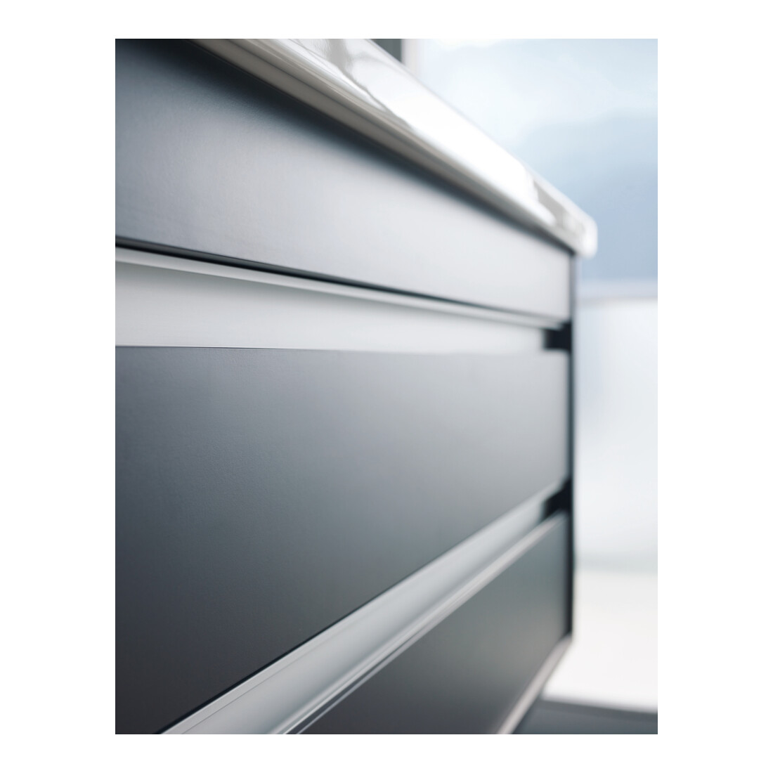 Duravit Meuble sous-vasque Ketho 100x45,5 cm, graphite mat, 2 tiroirs, suspendu