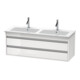 Duravit Meuble sous-vasque Ketho 127x47,5x48 cm, 2 tiroirs, suspendu, blanc brillant