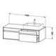 Duravit Meuble sous-vasque Ketho 140x55x42,6 cm, f AWT, 2 AZ, B bs, bg ma