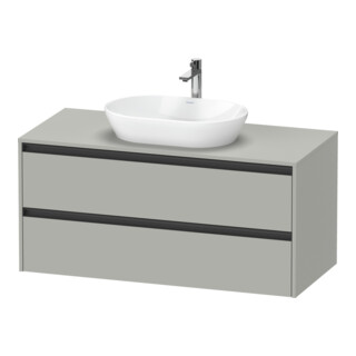 Duravit Meuble sous-vasque Ketho.2 120x55 cm, blanc mat, plan mat 1 découpe, suspendu