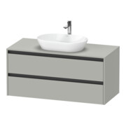 Duravit Meuble sous-vasque Ketho.2 120x55 cm, blanc mat, plan mat 1 découpe, suspendu