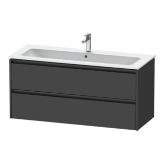 Duravit Meuble sous-vasque Ketho.2 121x48 cm, graph ma, 2 tiroirs, suspendu