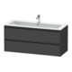 Duravit Meuble sous-vasque Ketho.2 121x48 cm, graph ma, 2 tiroirs, suspendu-1