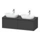 Duravit Meuble sous-vasque Ketho.2 140x55 cm, B bs, graph ma, 2 tiroirs, suspendu-1