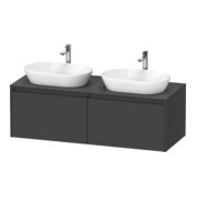 Duravit Meuble sous-vasque Ketho.2 140x55 cm, B bs, graph ma, 2 tiroirs, suspendu