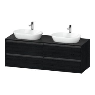 Duravit Meuble sous-vasque Ketho.2 160x55cm, B chêne, blanc œuf, 4 tiroirs, suspendu