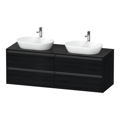 Duravit Meuble sous-vasque Ketho.2 160x55cm, B chêne, blanc œuf, 4 tiroirs, suspendu
