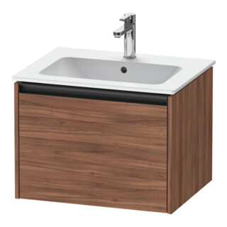 Duravit Meuble sous-vasque Ketho.2 61x48 cm, noyer naturel, 1 tiroir, suspendu