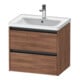 Duravit Meuble sous-vasque Ketho.2 63,4x45,5 cm, Noyer naturel, 2 tiroirs, suspendu-1