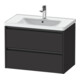 Duravit Meuble sous-vasque Ketho.2 78,4x45,5 cm, graphite mat, 2 tiroirs, suspendu-1