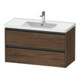 Duravit Meuble sous-vasque Ketho.2 98,4x45,5 cm, noyer foncé, 2 tiroirs, suspendu-1