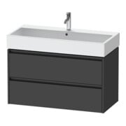 Duravit Meuble sous-vasque Ketho.2 98,4x46 cm, graph ma, 2 tiroirs, suspendu