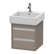 Duravit Meuble sous-vasque Ketho 45x44 cm, blanc mat, 2 tiroirs, suspendu