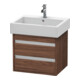 Duravit Meuble sous-vasque Ketho 55x44 cm, noyer foncé, 2 tiroirs, suspendu-1