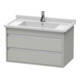 Duravit Meuble sous-vasque Ketho 80x45,5 cm, béton gris, 2 tiroirs, suspendu-1