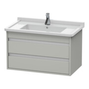 Duravit Meuble sous-vasque Ketho 80x45,5 cm, béton gris, 2 tiroirs, suspendu