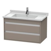 Duravit Meuble sous-vasque Ketho 80x45,5 cm, blanc mat, 2 tiroirs, suspendu-1