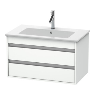 Duravit Meuble sous-vasque Ketho 80x47,5 cm, blanc mat, 2 tiroirs, suspendu
