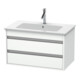 Duravit Meuble sous-vasque Ketho 80x47,5 cm, blanc mat, 2 tiroirs, suspendu-1