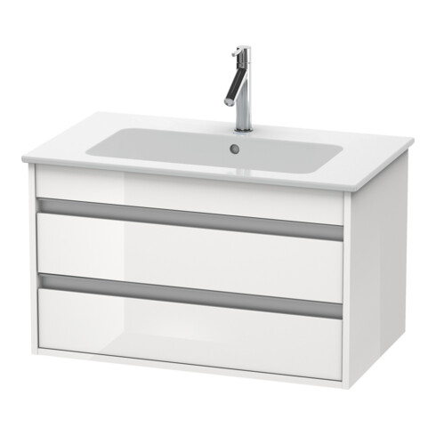 Duravit Meuble sous-vasque Ketho 80x47,5 cm, blanc mat, 2 tiroirs, suspendu