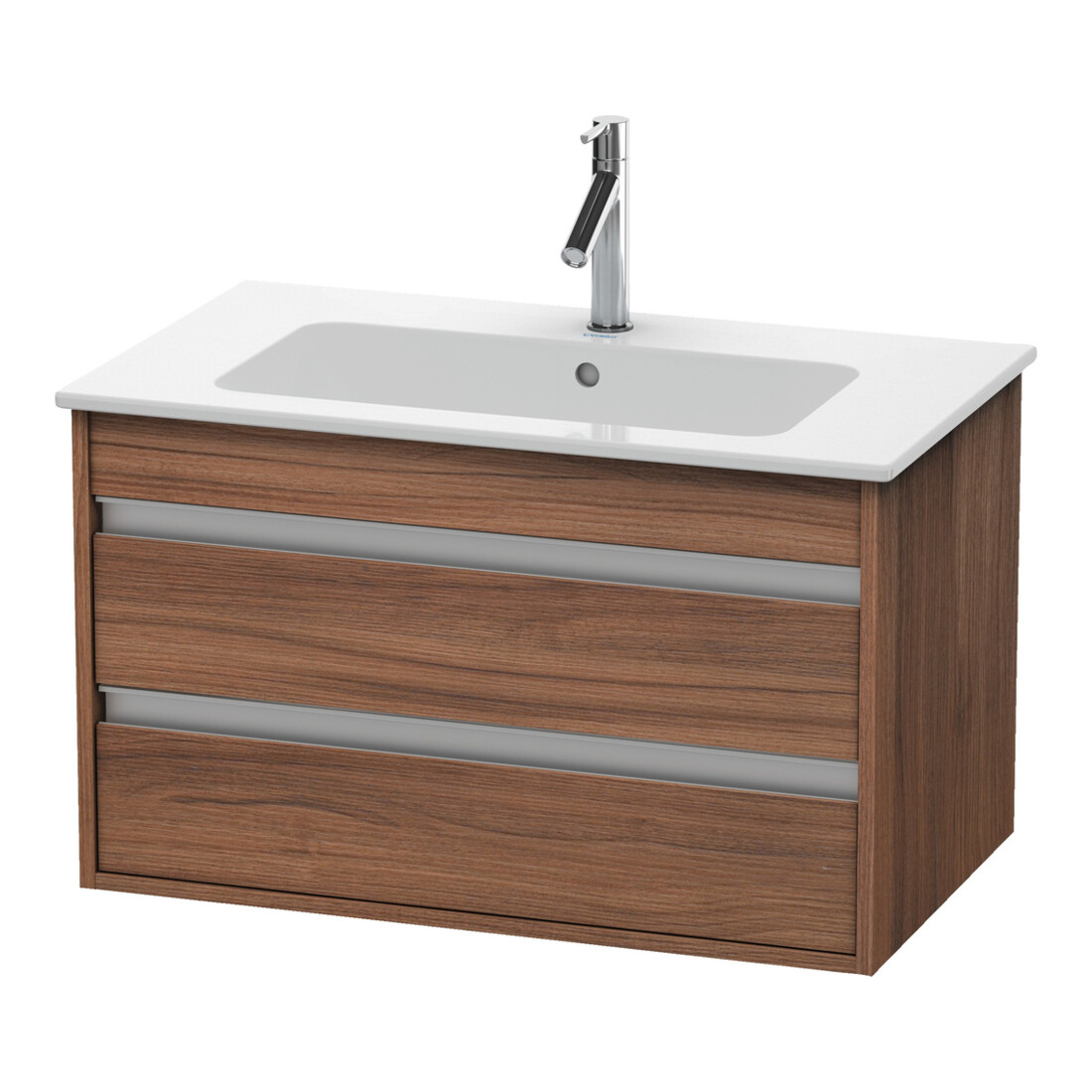 Duravit Meuble sous-vasque Ketho 80x47,5 cm, noyer naturel, 2 tiroirs, suspendu