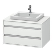 Duravit Meuble sous-vasque Ketho 80x55 cm, blanc mat, pour vasque encastrée, 2 tiroirs-1