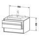Duravit Meuble sous-vasque Ketho 80x55 cm, blanc mat, pour vasque encastrée, 2 tiroirs
