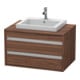 Duravit Meuble sous-vasque Ketho 80x55 cm, N d, lavabo encastré central, 2 tiroirs-1