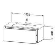 Duravit Meuble sous-vasque L-Cube 102x48,1 cm, blanc œuf, 1 tiroir, suspendu-4