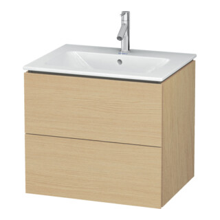 Duravit Meuble sous-vasque L-Cube 62x48,1 cm, blanc œuf, 2 tiroirs, suspendu