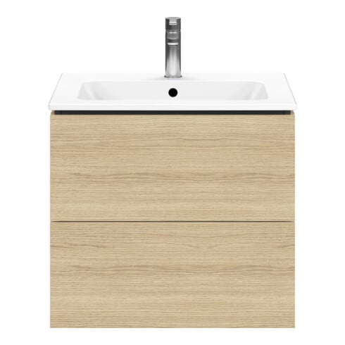 Duravit Meuble sous-vasque L-Cube 62x48,1 cm, blanc œuf, 2 tiroirs, suspendu