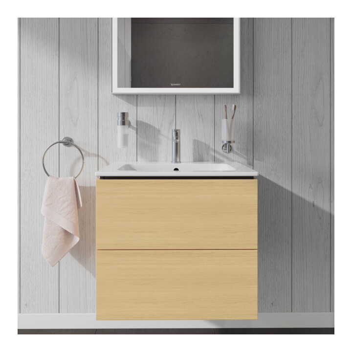 Duravit Meuble sous-vasque L-Cube 62x48,1 cm, blanc œuf, 2 tiroirs, suspendu
