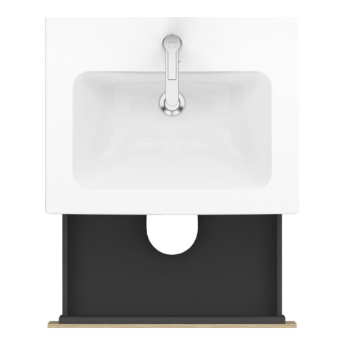 Duravit Meuble sous-vasque L-Cube 62x48,1 cm, blanc œuf, 2 tiroirs, suspendu