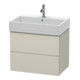 Duravit Meuble sous-vasque L-Cube 68,4x45,9 cm, Tau mat, 2 tiroirs, suspendu-1