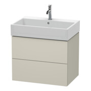 Duravit Meuble sous-vasque L-Cube 68,4x45,9 cm, Tau mat, 2 tiroirs, suspendu