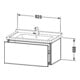 Duravit Meuble sous-vasque L-Cube 82x46,9 cm, blanc œuf, 1 tiroir, suspendu-4