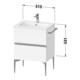 Duravit Meuble sous-vasque mural Sivida 61x59,1x47,7 cm, 2 tiroirs, gris m, chromé-3