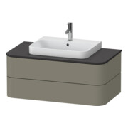 Duravit Meuble sous-vasque o. ES Happy D.2 Plus 40,8x100cm, 2 tiroirs, gris pierre mat